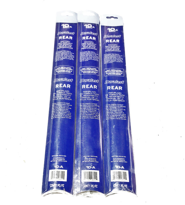 Duralast Windshield Wiper Blade 10-A [Lot of 3] NOS