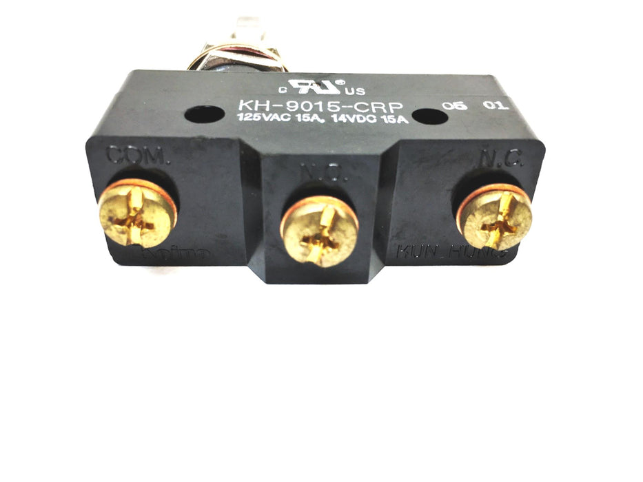 Kun Hung 125VAC 14VDC 15A Micro Switch KH-9015-CRP USED