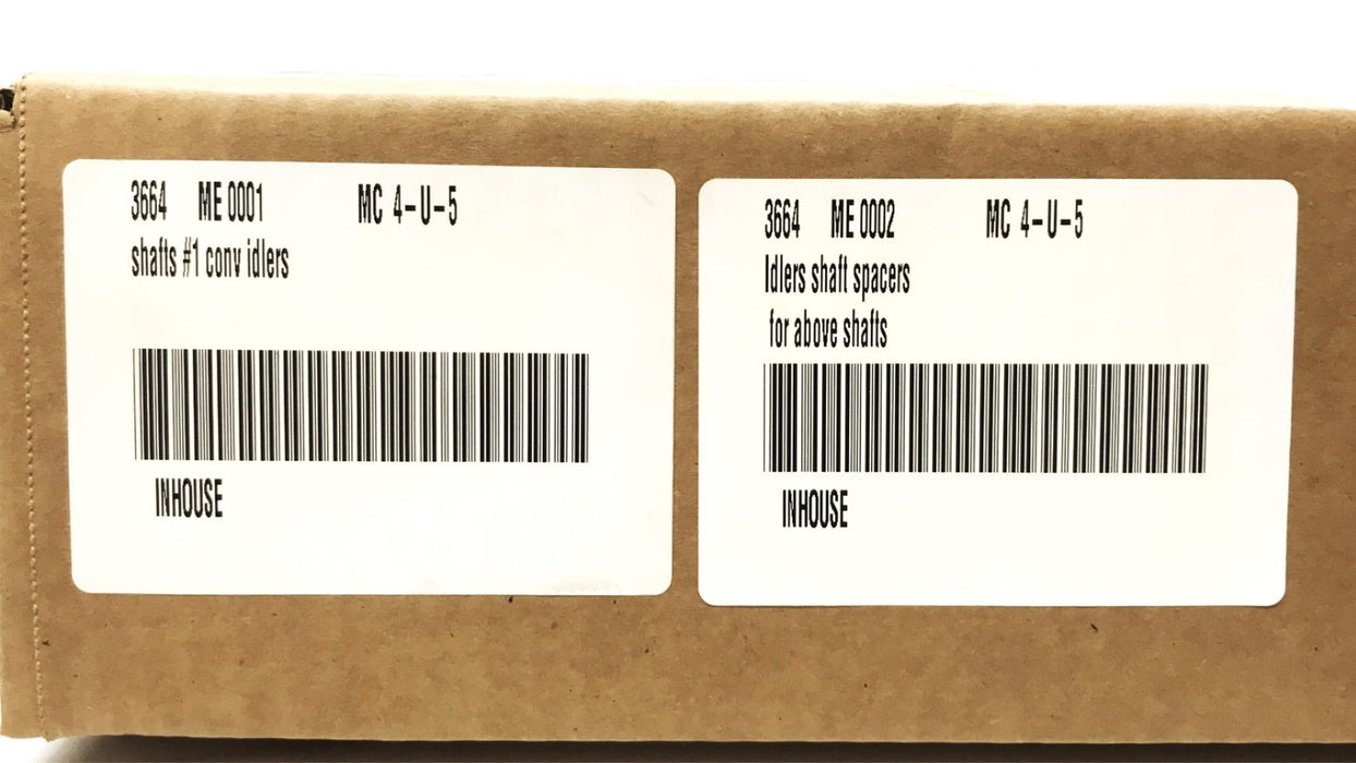 Unbranded 8 inch Milled Conveyor Idler Shaft and 2 Spacers ME0001/2 NOS