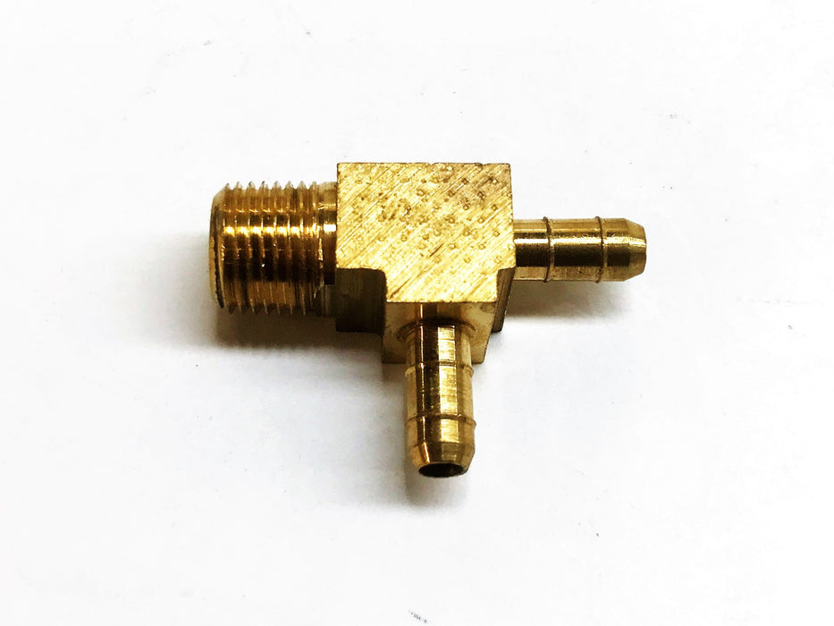 Parker 0.17" Barb x 0.17" Barb x 1/8" MNPT Brass Male Tee 231-4-2 [Lot of 4] NOS