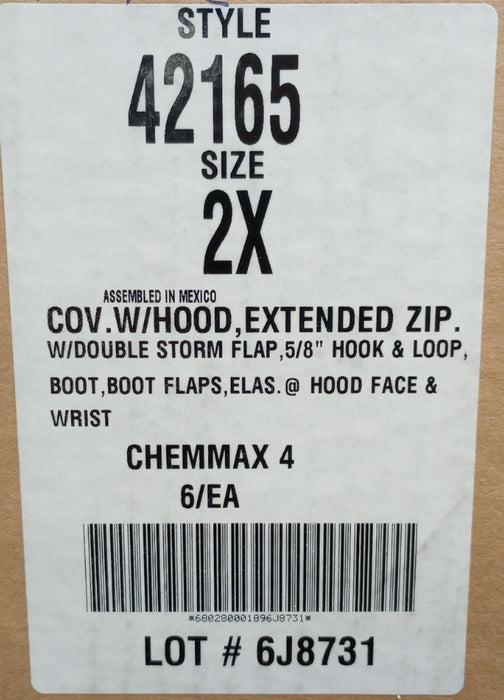 Lakeland ChemMax 4 Suit Attached hood, boots TAN (Case of 6) 42165 2XL NOS