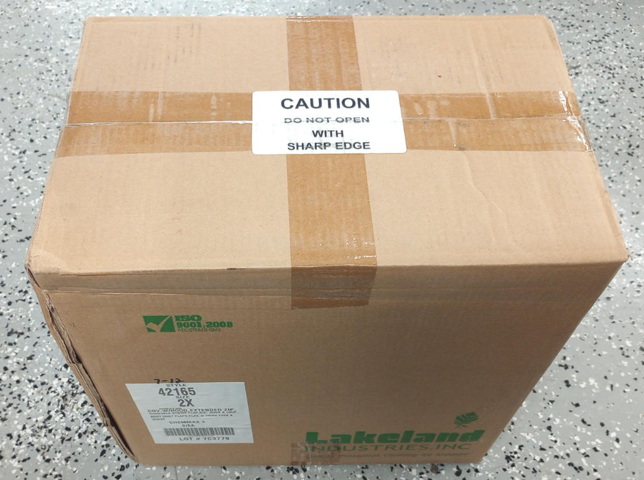 Lakeland ChemMax 4 Suit Attached hood, boots TAN (Case of 6) 42165 2XL NOS