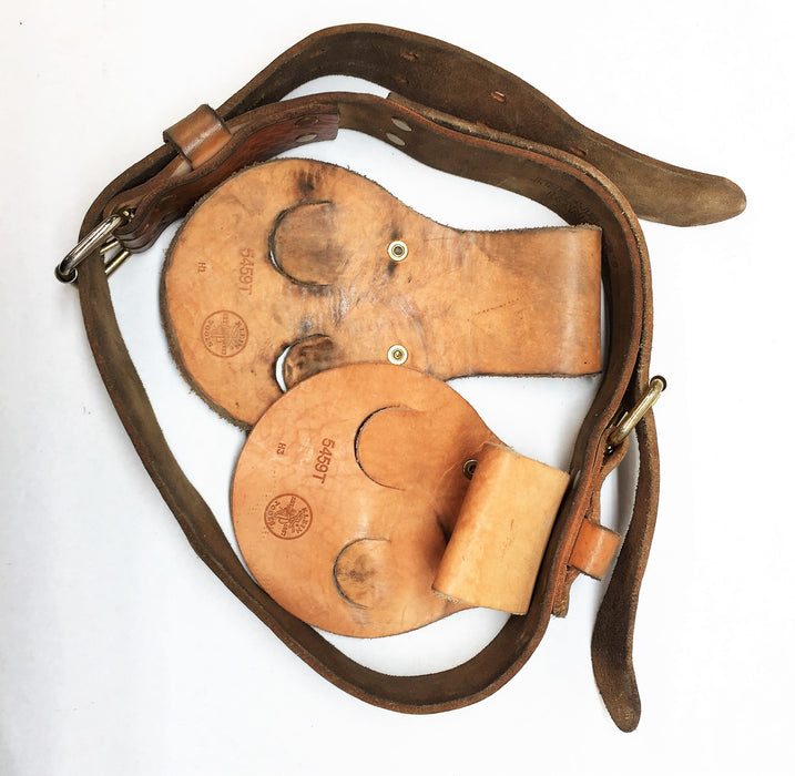 Klein Tools Leather Welding Belt 5420L with (2) Wrench Holders 5459T USED