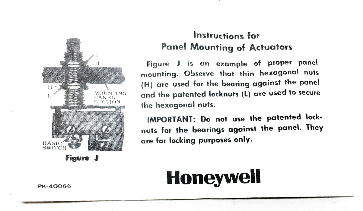 Honeywell Forklift Actuator Switch 15420-005 NOS