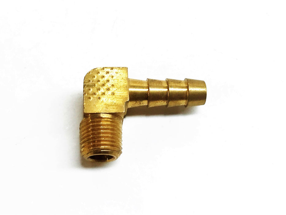 Unbranded 3/16" Barb x 1/8" Male NPT Brass Elbow [Lot of 3] NOS