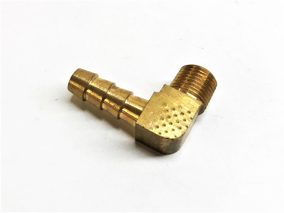 Unbranded 3/16" Barb x 1/8" Male NPT Brass Elbow [Lot of 3] NOS
