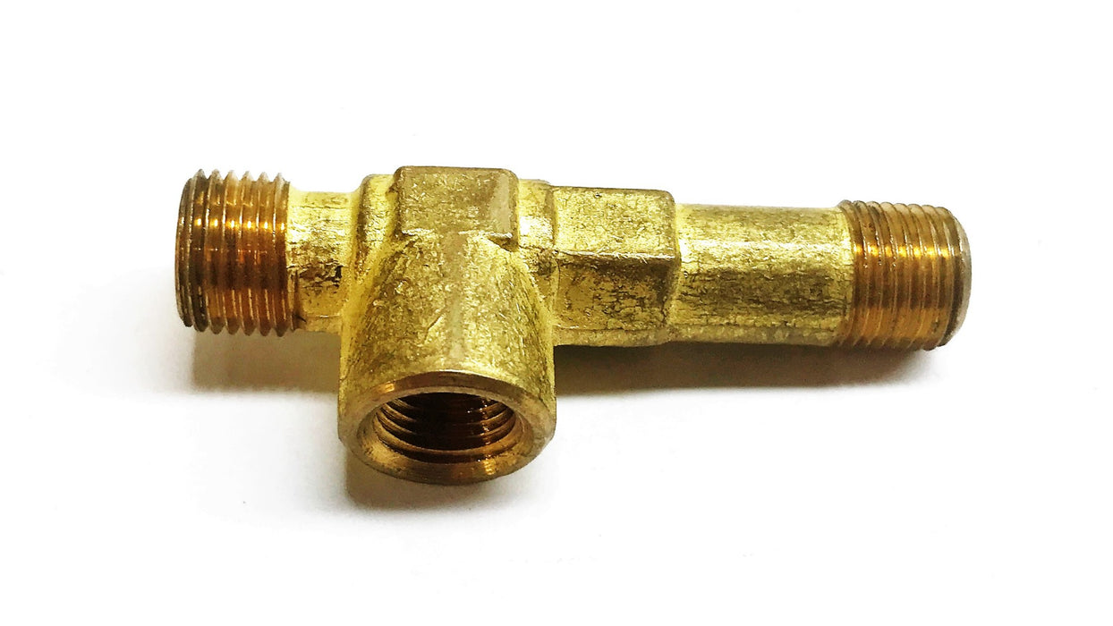 Unbranded 1/8" Male x 1/8" Female x 3/16" Male Brass Tee [Lot of 2] NOS