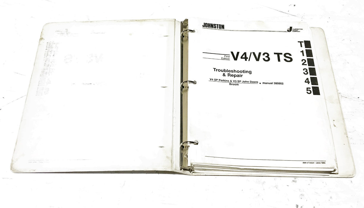 Johnston Sweeper V4/V3 TS Troubleshooting & Repair Manual 380802