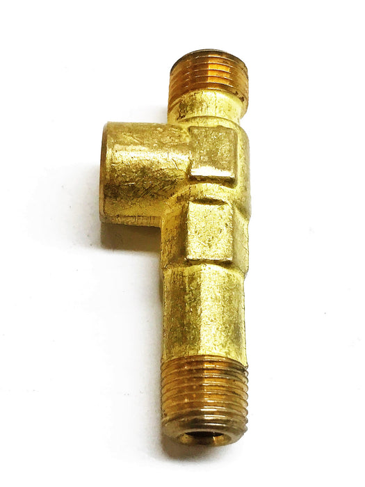 Unbranded 1/8" Male x 1/8" Female x 3/16" Male Brass Tee [Lot of 2] NOS