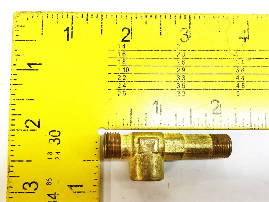 Unbranded 1/8" Male x 1/8" Female x 3/16" Male Brass Tee [Lot of 2] NOS