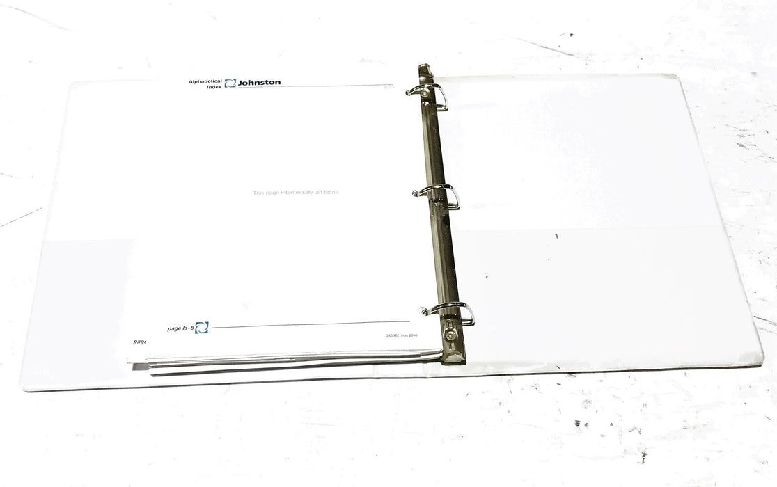 Johnston Sweeper 3000 JD Low Dump Service Manual 248042