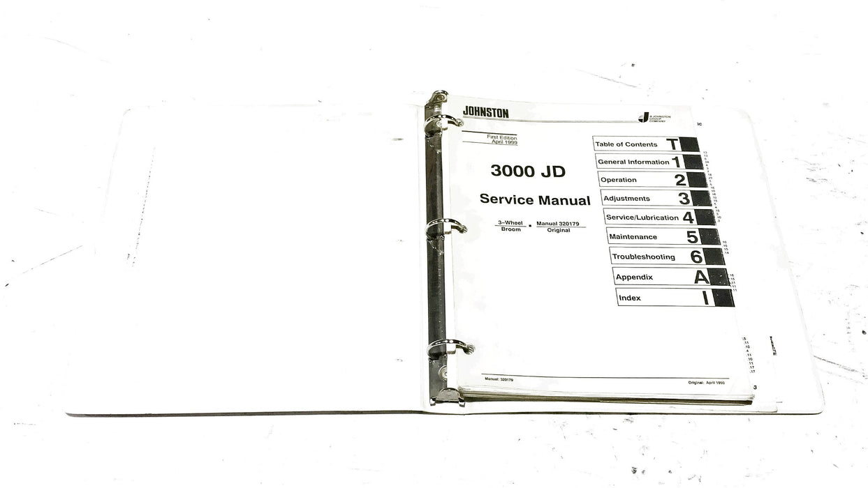 Johnston Sweeper 3000 Series "New Engine" Service Manual 320179