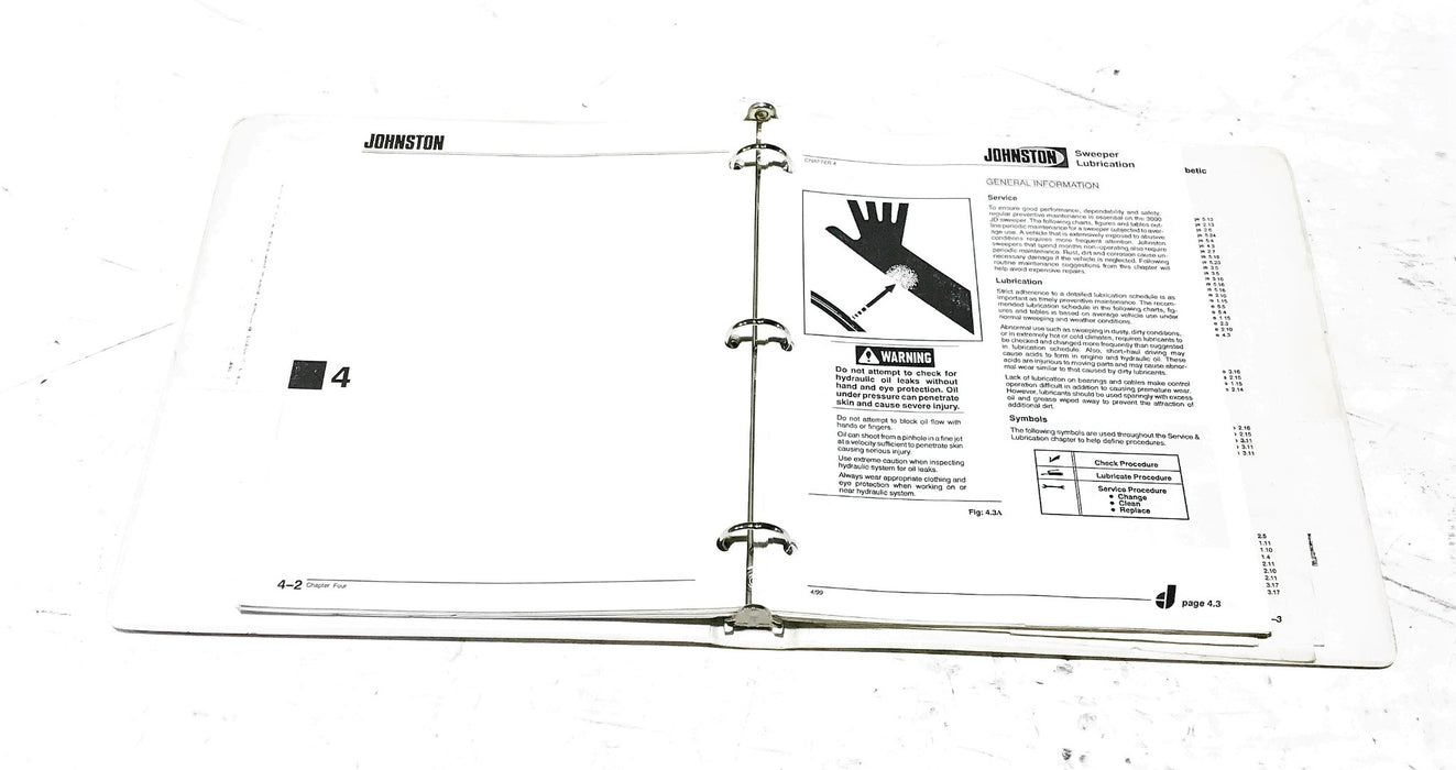 Johnston Sweeper 3000 Series "New Engine" Service Manual 320179