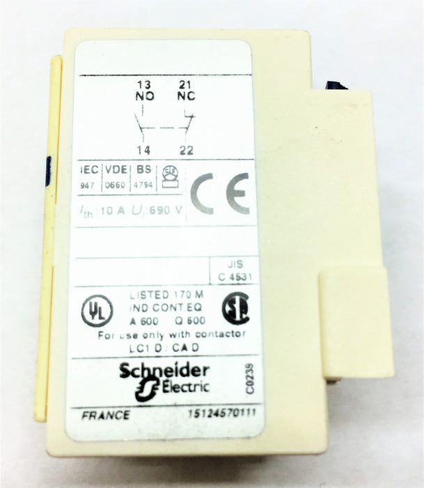 SQUARE D Contact Block LA1 DN11P V1 NOS