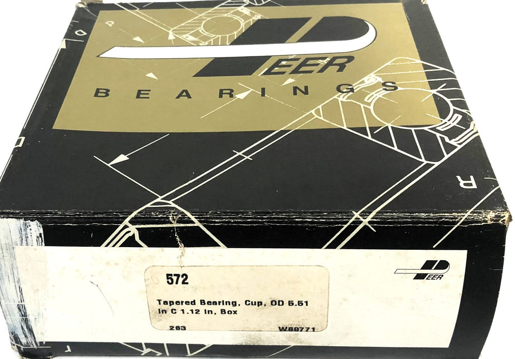 Peer Tapered Roller Bearing Cup 572 [Lot of 3] NOS