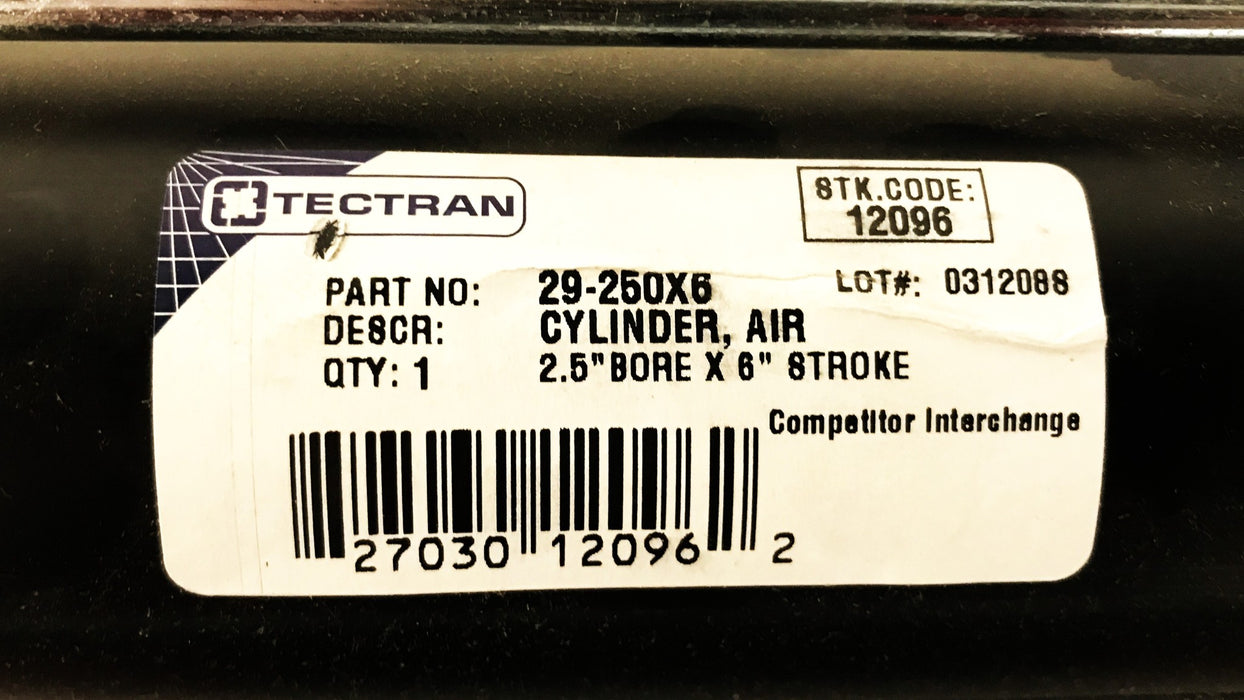 Techran Tailgate Air Cylinder 29-250X6 NOS