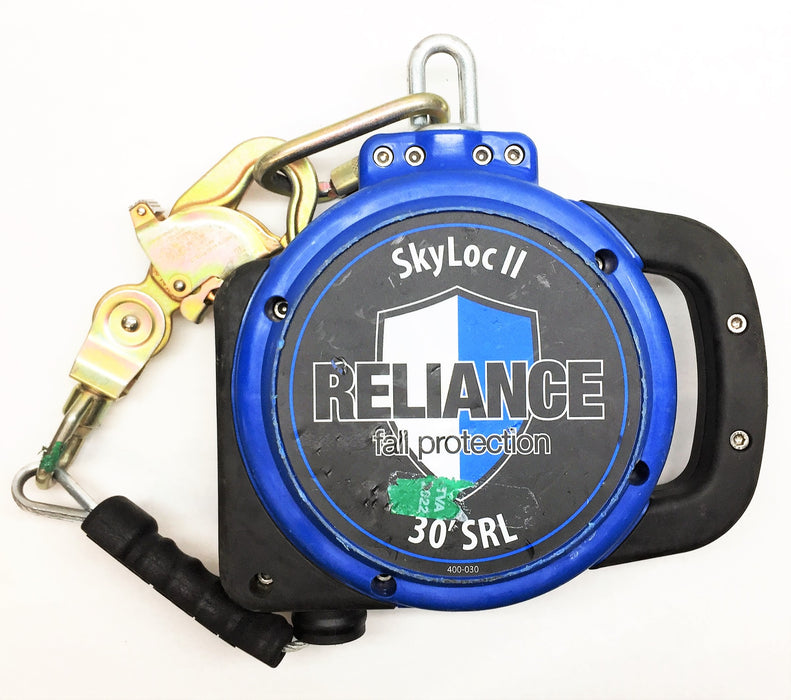 SkyLoc II Self Retracting Galvanized 30' Cable Lifeline 400-030 USED