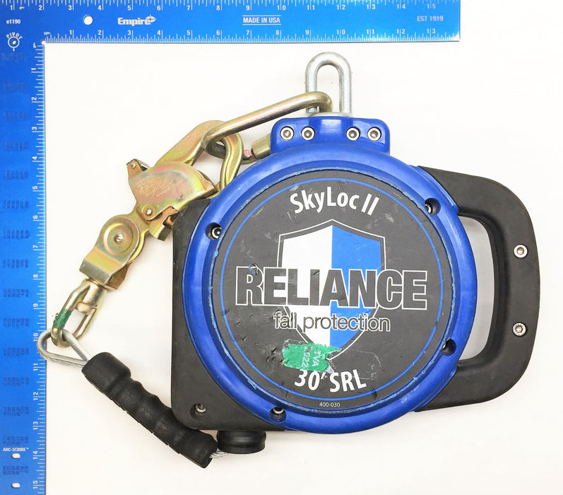 SkyLoc II Self Retracting Galvanized 30' Cable Lifeline 400-030 USED