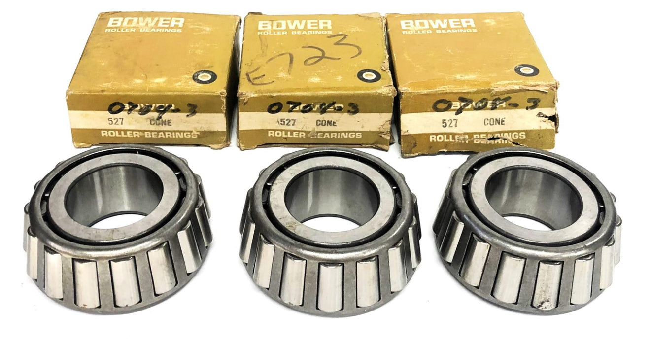 Bower Tapered Roller Bearing Cone 527 [Lot of 3] NOS