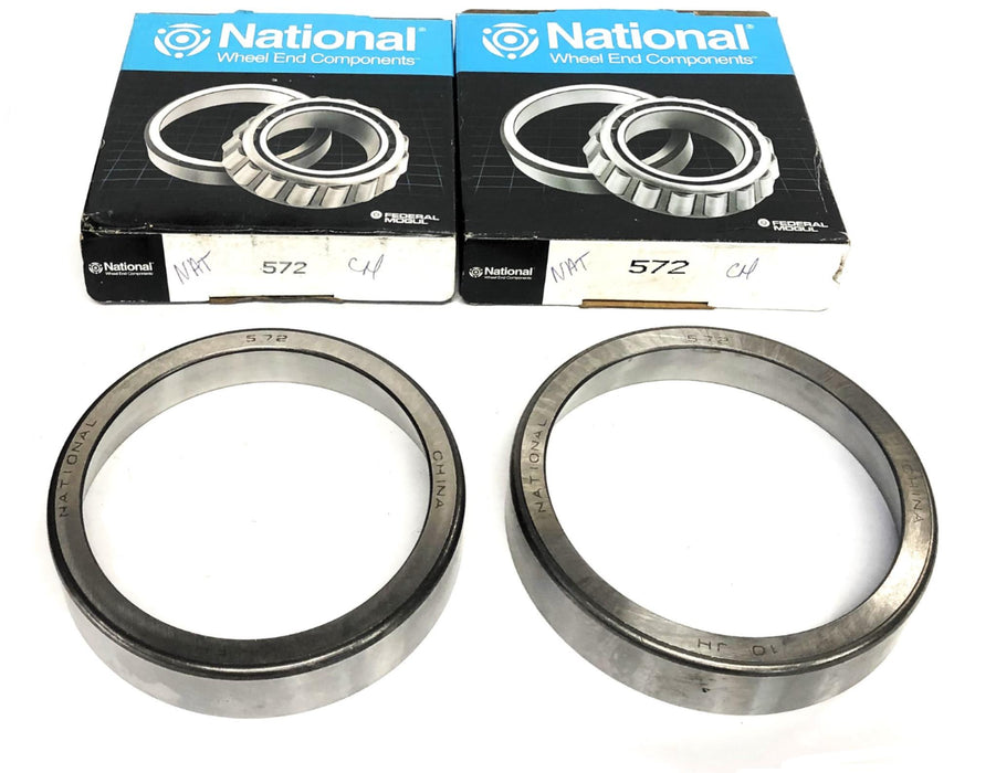 National Federal Mogul Tapered Roller Bearing Cup 572 [Lot of 2] NOS