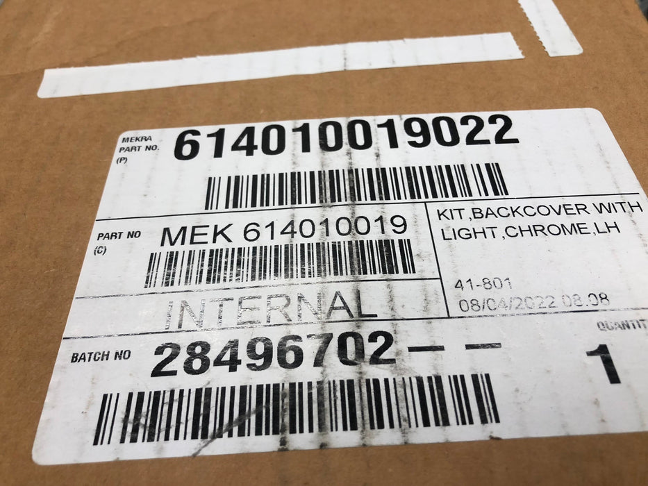 Unbranded LH Chrome Backcover Kit With Light (No Amber Lens) MEK 614010019 NOS