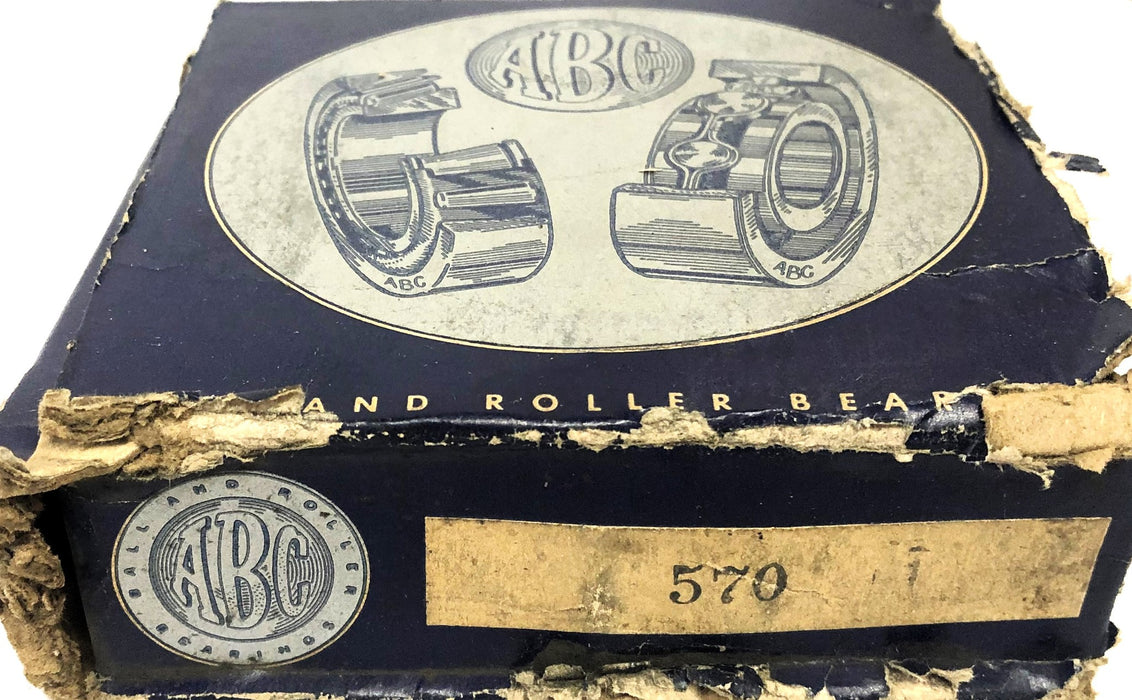 ABC Tapered Roller Bearing Cone 570 NOS