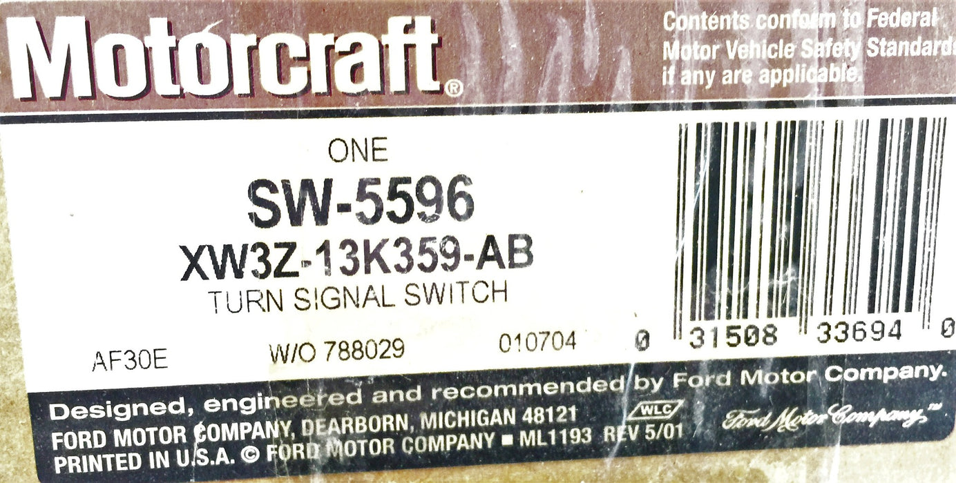 Ford/Motorcraft Turn Signal Switch SW-5596 (XW3Z-13K359-AB) NOS