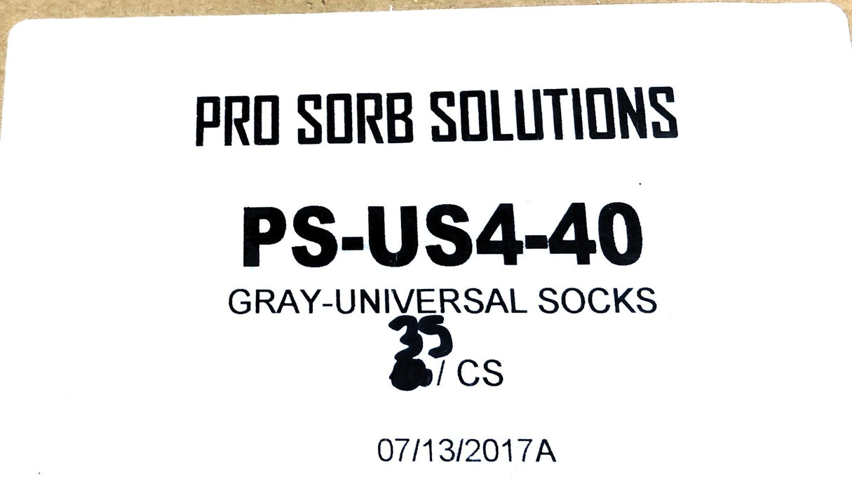 Pro Sorb Solutions Case of (35) 3" x 4 Foot Universal Spill Socks PS-US4-40 NOS