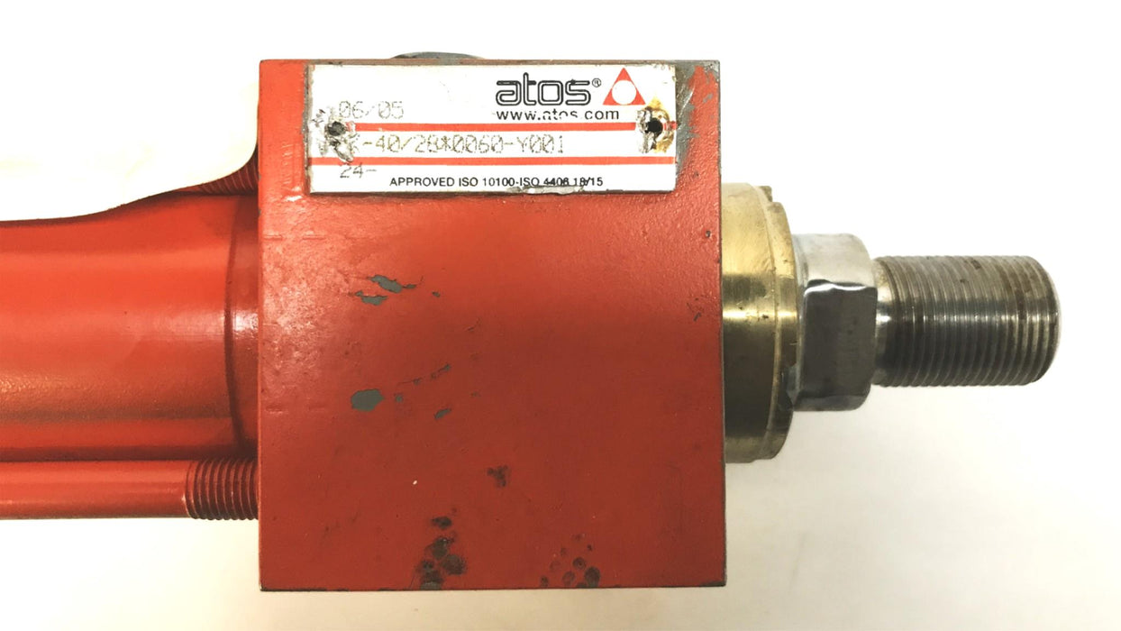 Atos Square Head Hydraulic Cylinder 24-40/28x0060-Y001 NOS