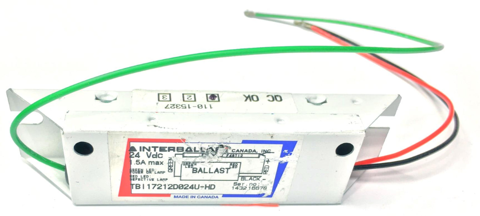 Interballast Domelight Ballast TBL17212D024U-HD, 207-02-014, 6326489, 634-4164