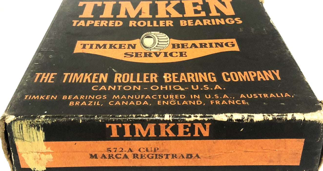 Timken Tapered Roller Bearing Cup 572A NOS