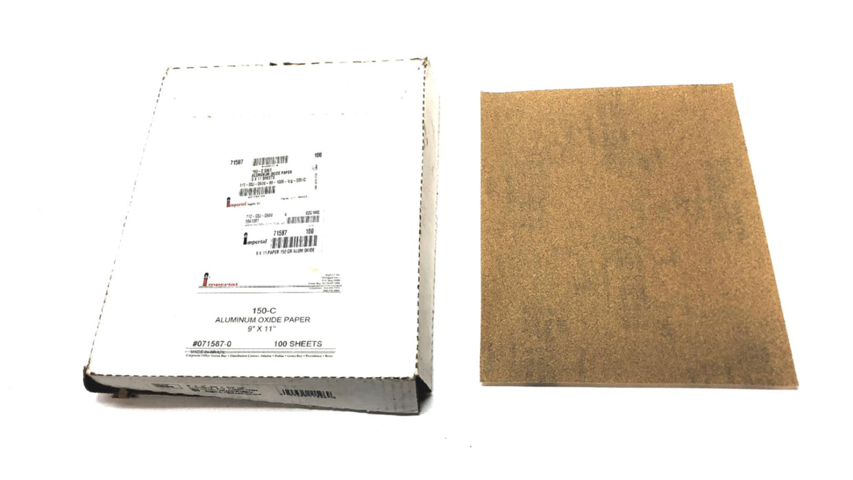 Imperial Box of (100) 150-C 9" x 11" Aluminum Oxide Paper 071587-0 (71587) NOS