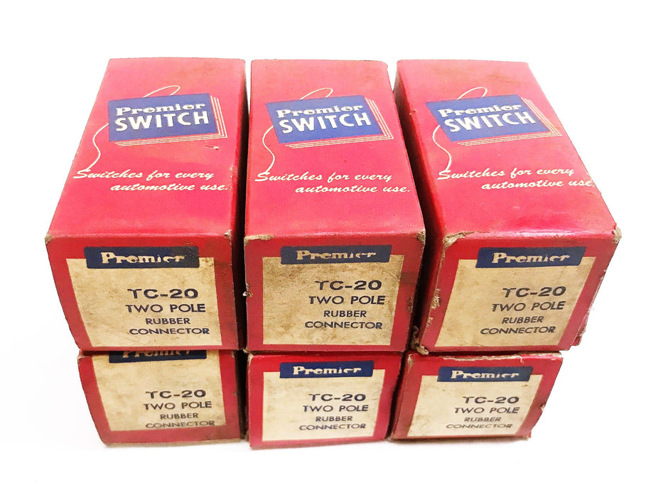 Premier Switch 2-Pole Rubber Connector TC-20 [Lot of 6] NOS