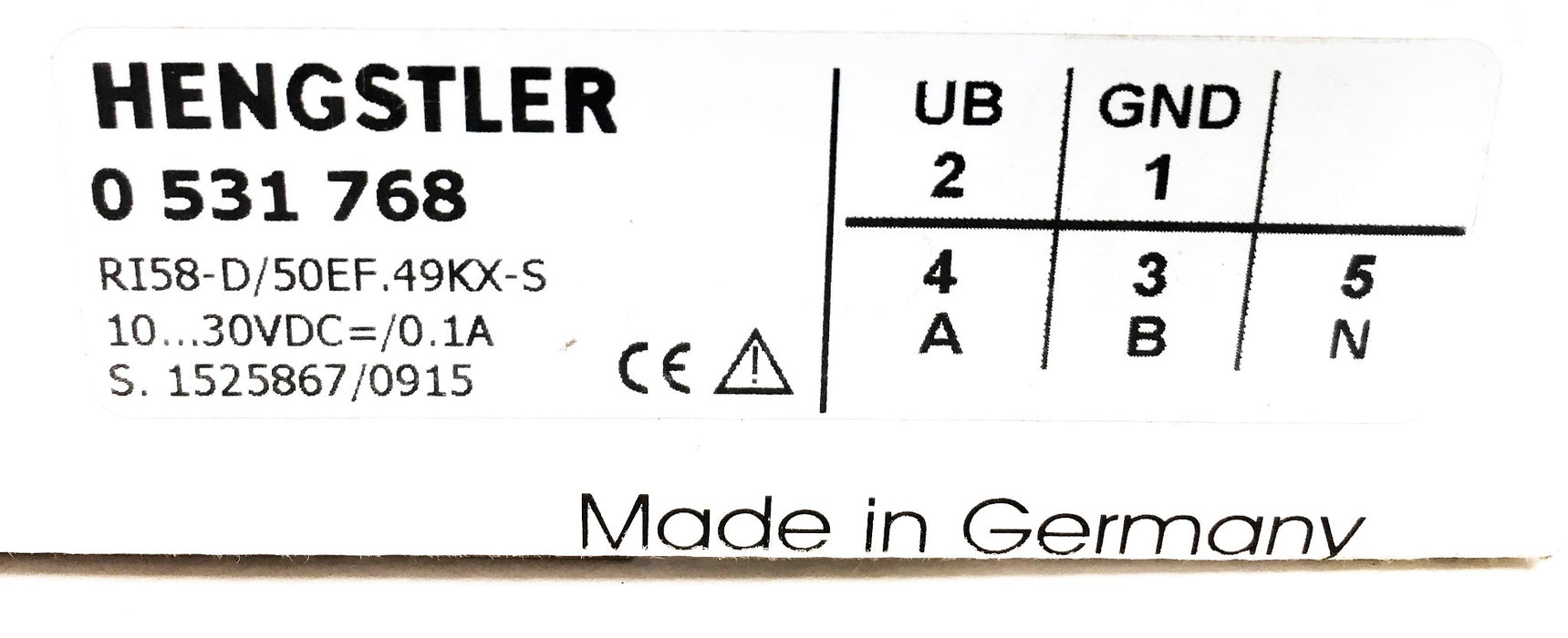 Hengstler RI58-D/50EF.49KX-S 10...30VDC=/0.1A Encoder 0531768 NOS