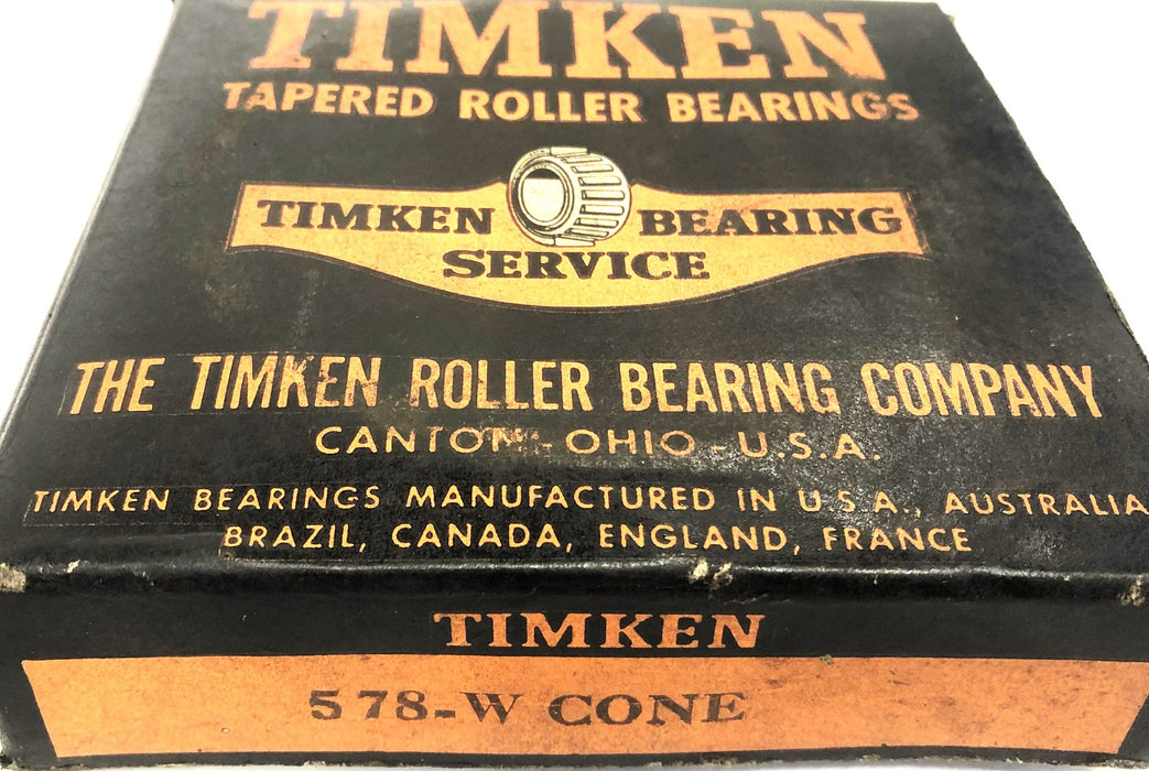 Timken Tapered Roller Bearing Cone 578W NOS