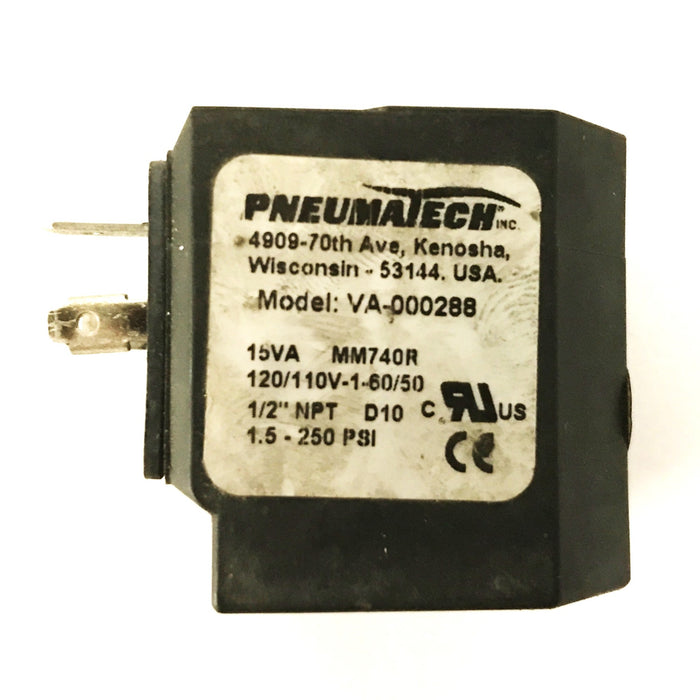 Pneumatech Solenoid Safety Shut-off Valve VA-000288 USED