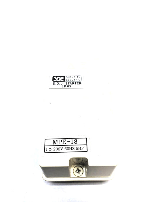 Sherndian Electric 230V 60HZ 5HP 22A Motor Starter MPE-18 USED