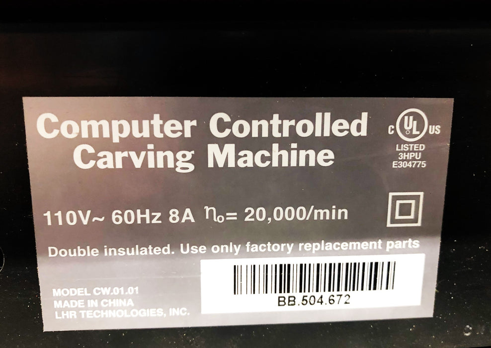 CarveWright 110V 60Hz 8A Computer Controlled Carving Machine CW.01.01 USED