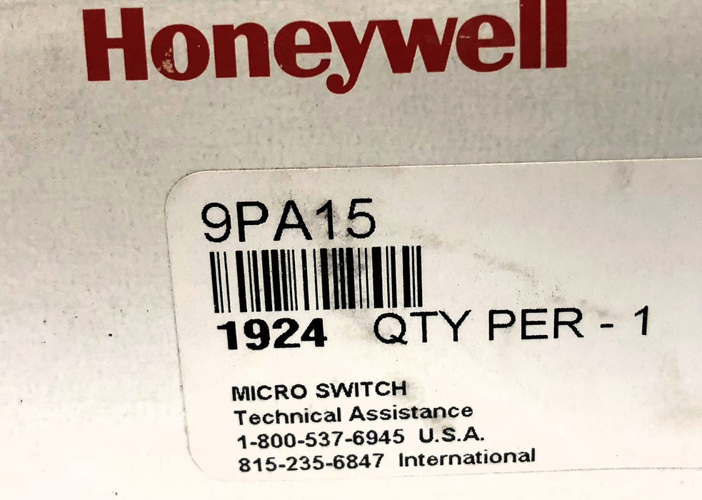 Honeywell Micro Switch 9PA15 NOS