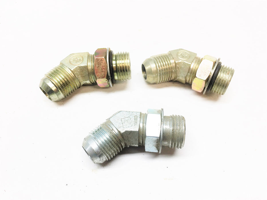 Unbranded Straight Thread 45 Degree Elbow Fitting [Lot of 3] C5365X10 NOS