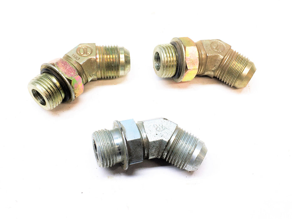 Unbranded Straight Thread 45 Degree Elbow Fitting [Lot of 3] C5365X10 NOS