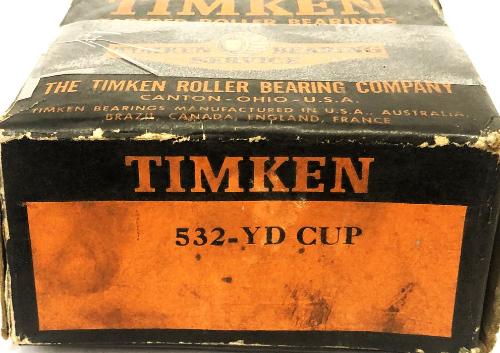 Timken Double Row Tapered Roller Bearing Cup 532-YD NOS