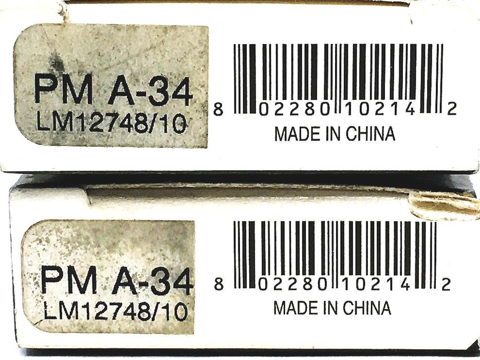 Parts Master Bearing PM A-34 LM12748/10  [Lot of 2] NOS