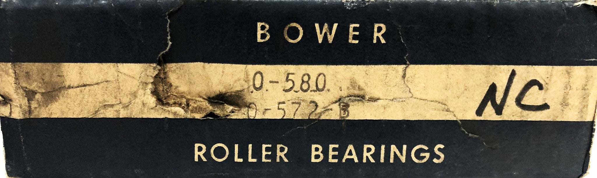 Bower Tapered Roller Bearing 580/572B NOS