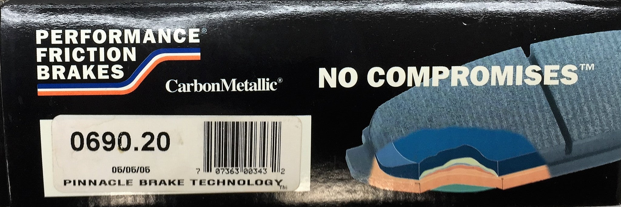 Performance Fiction Brakes Carbon Metallic Brake Pads w/o Hardware 0690.20 NOS