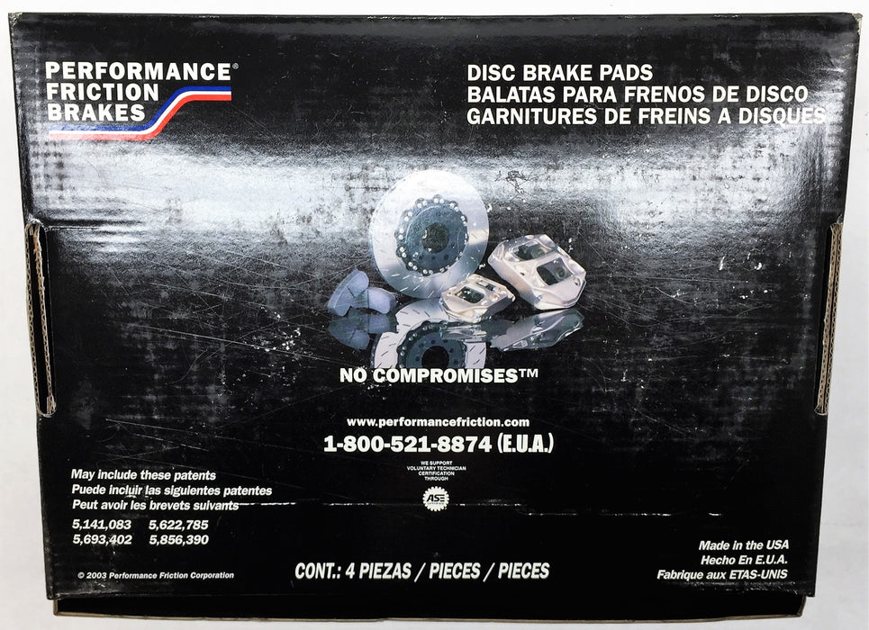 Performance Fiction Brakes Carbon Metallic Brake Pads w/o Hardware 0690.20 NOS