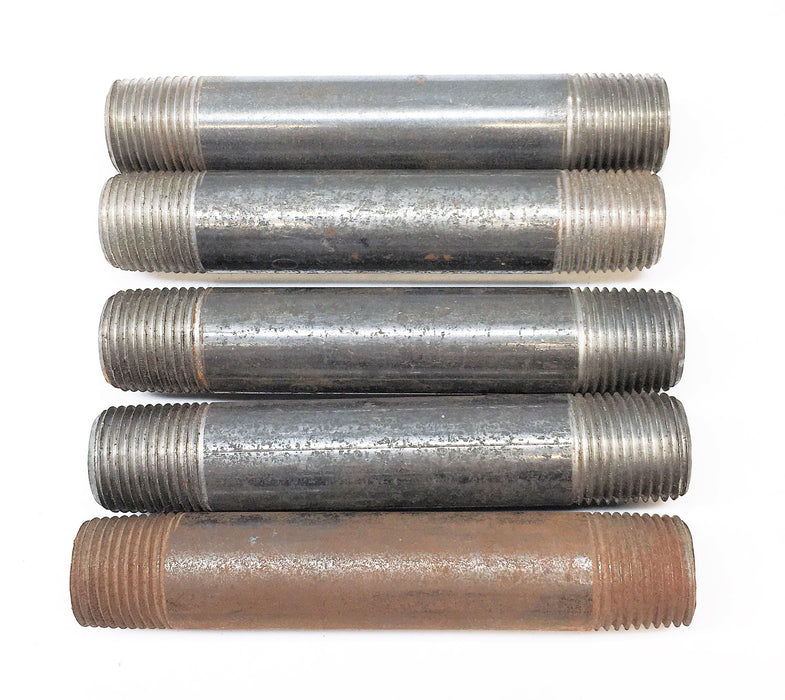 Unbranded 4 1/2" Long x 1/2" Diameter Pipe Nipple [Lot of 5] B3326X845