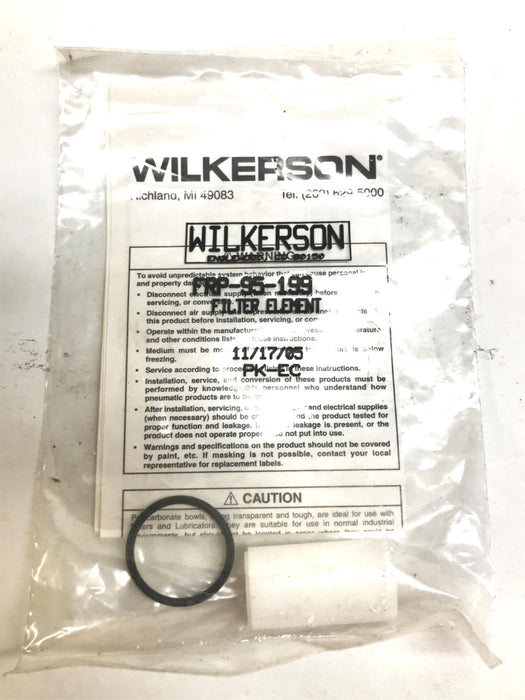 Wilkerson Filter Element Kit with "O" Ring FRP-95-199 [Lot of 3] NOS