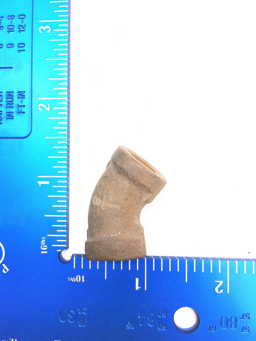 Unbranded 1/8" 45 Degree Angled Pipe Fitting [Lot of 6] B3559X2 NOS