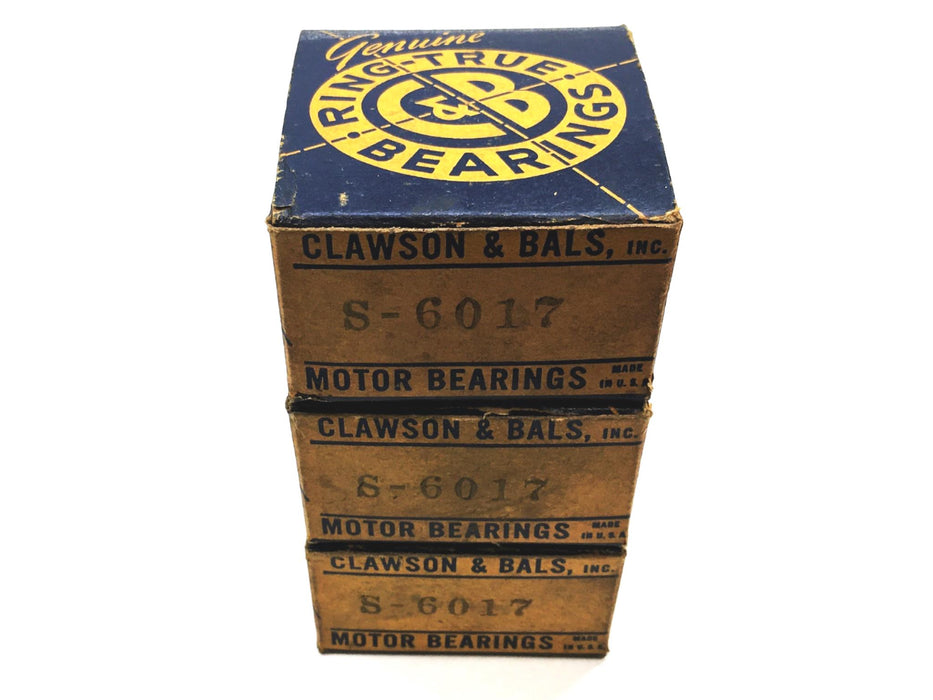 Clawson And Bals Engine Bearing S-6017-STD (11270CA) [Lot of 3] NOS